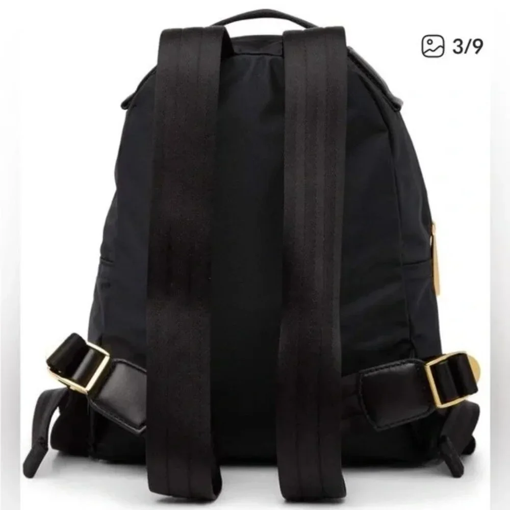 Marc Jacobs Nylon Varsity Small Backpack in Black with gold hardware - Picture 5 of 5